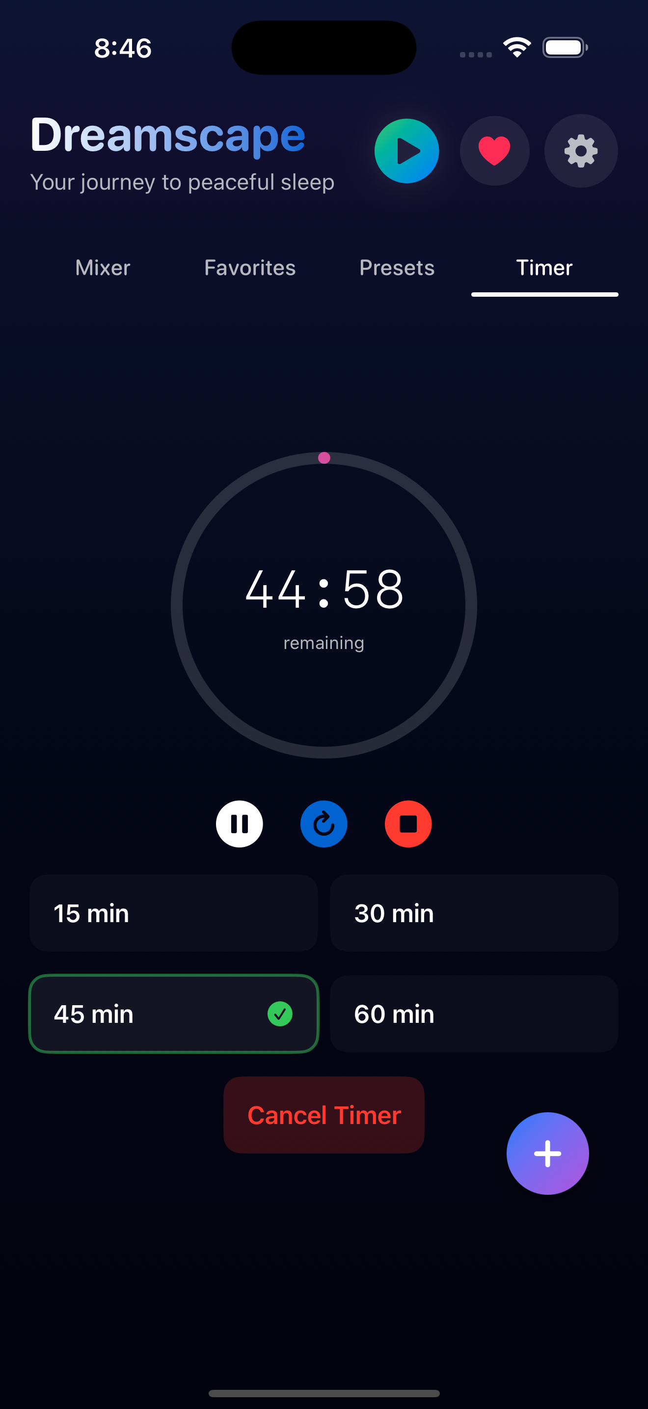 Dreamscape App - Settings